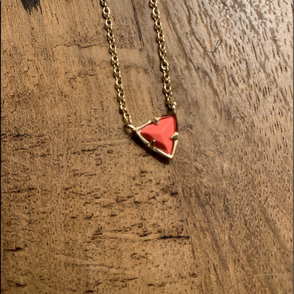 Kendra Scott Orange Triangle Necklace